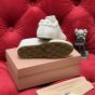 MIU MIU Plume mesh and suede sneakers