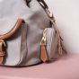 MIU MIU Canvas and leather backpack