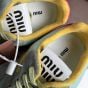 MIU MIU Gymnasium technical fabric and suede sneakers