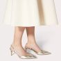 Valentino VLOGO GLOW LAMINATED NAPPA SLINGBACK PUMP 80 MM 