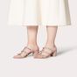 Valentino ROCKSTUD CALFSKIN LEATHER SLIDE SANDAL