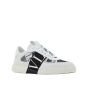 Valentino VL7N LOW-TOP SNEAKERS IN CALFSKIN AND MESH FABRIC WITH BANDS