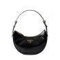 Prada Arqué naplak patent leather shoulder bag