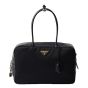 Prada Large Re-Nylon and leather top-handle bag with padlock