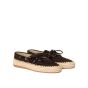MIU MIU Suede and raffia boat shoes
