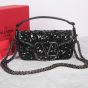 Valentino SMALL LOCÒ SHOULDER BAG WITH CRYSTALS