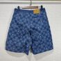 LV Embroidered Damier Denim Shorts