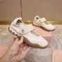 MIU MIU Tyre technical fabric and suede ballerinas