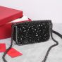 Valentino SMALL LOCÒ SHOULDER BAG WITH CRYSTALS