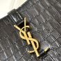 YSL LE 5 À 7 in crocodile-embossed shiny leather