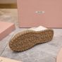 MIU MIU Tyre technical fabric and suede ballerinas