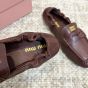 MIU MIU Ruches nappa leather loafers