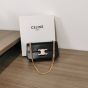 Celine CHAIN SHOULDER BAG CLAUDE WITH STRASS CLOSURE IN SHINY CALFSKIN