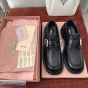 MIU MIU Leather shoes with buckle