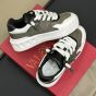 Valentino ONE STUD XL LOW-TOP SNEAKER IN NAPPA LEATHER AND JACQUARD TOILE ICONOGRAPHE TECHNICAL FABRIC