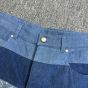 LV Striped Patchwork Denim Shorts