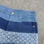 LV Striped Patchwork Denim Shorts