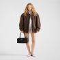 Prada Re-Nylon and leather medium top-handle bag with padlock