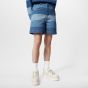 LV Striped Patchwork Denim Shorts