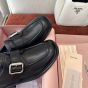 MIU MIU Leather shoes with buckle
