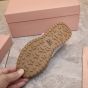 MIU MIU Tyre technical fabric and suede ballerinas