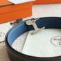 Hermès Panache belt buckle & Reversible leather strap 32 mm
