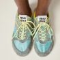 MIU MIU Gymnasium technical fabric and suede sneakers