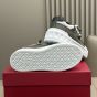Valentino ONE STUD XL LOW-TOP SNEAKER IN NAPPA LEATHER AND JACQUARD TOILE ICONOGRAPHE TECHNICAL FABRIC
