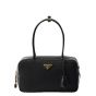 Prada Re-Nylon and leather small top-handle bag with padlock