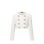 LV Cropped Jewel Button Mikado Jacket 