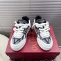 Valentino ONE STUD XL LOW-TOP SNEAKER IN DENIM-EFFECT TOILE ICONOGRAPHE JACQUARD FABRIC