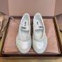 MIU MIU Gymnasium technical fabric and suede ballerinas