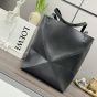 LOEWE Medium Puzzle Fold tote in shiny calfskin