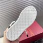 Valentino ONE STUD XL LOW-TOP SNEAKER IN DENIM-EFFECT TOILE ICONOGRAPHE JACQUARD FABRIC