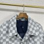 LV Damier Open Collar Cotton Overshirt
