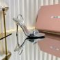 MIU MIU Metallic leather sandals