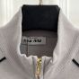 MIU MIU Technical yarn zipper cardigan