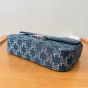 Celine CHAIN SHOULDER BAG CLAUDE IN DENIM WITH TRIOMPHE ALL-OVER