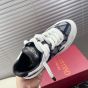 Valentino ONE STUD XL LOW-TOP SNEAKER IN DENIM-EFFECT TOILE ICONOGRAPHE JACQUARD FABRIC