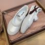MIU MIU Gymnasium technical fabric and suede ballerinas