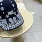 Miu Miu Printed cotton baseball cap