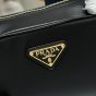 Prada Re-Nylon and leather small top-handle bag with padlock