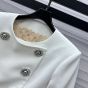 LV Cropped Jewel Button Mikado Jacket 