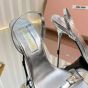 MIU MIU Metallic leather sandals