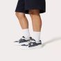 Valentino ONE STUD XL LOW-TOP SNEAKER IN DENIM-EFFECT TOILE ICONOGRAPHE JACQUARD FABRIC