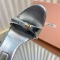 MIU MIU Metallic leather sandals