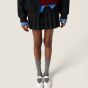 MIU MIU Gymnasium technical fabric and suede ballerinas