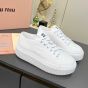 MIU MIU Denim sneakers with logo
