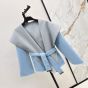 LV Reversible Signature Short Hooded Wrap Coat
