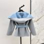 LV Reversible Signature Short Hooded Wrap Coat